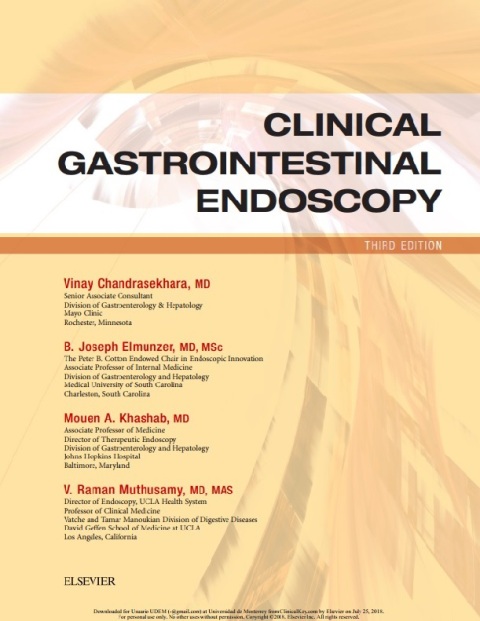 Clinical Gastrointestinal Endoscopy 3rd Edition.